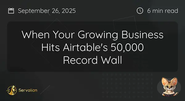 Thumbnail for blog article: When Your Growing Business Hits Airtable's 50,000 Record Wall