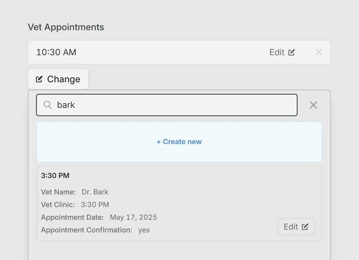 Search and filter linked fields from Airtable