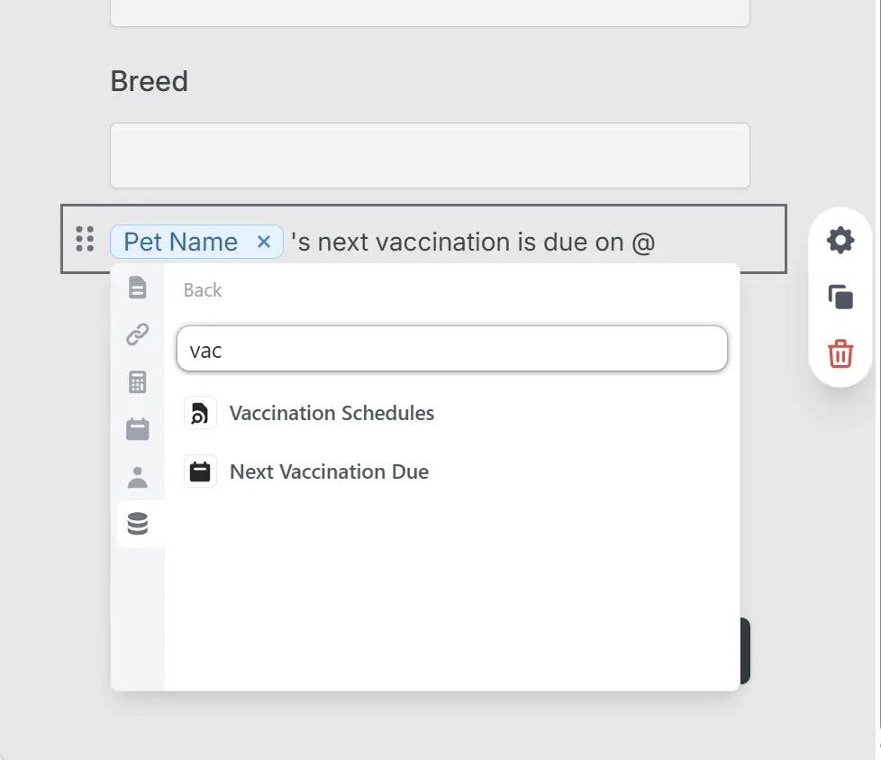 Recall information from Airtable fields
