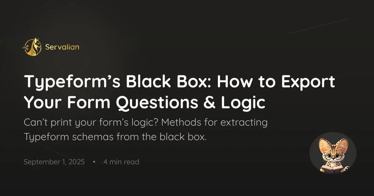 Thumbnail for blog article: Typeform's Black Box: How to Export Your Form Questions & Logic