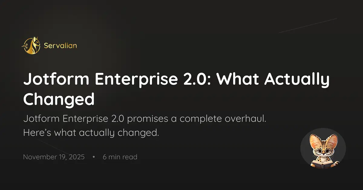 Thumbnail for blog article: A Critical Look at Jotform's Enterprise 2.0 Launch and Feature Updates