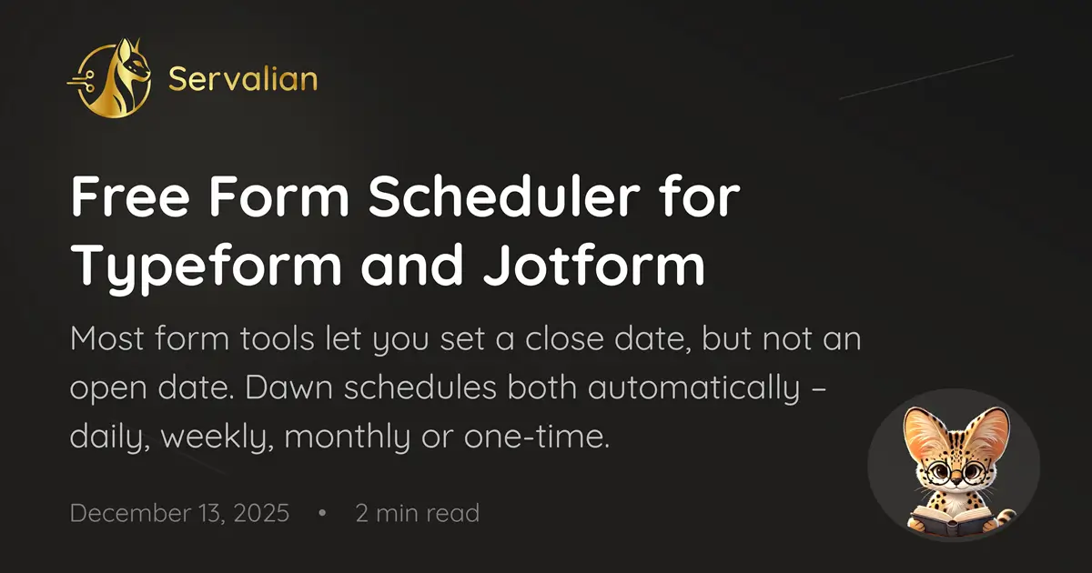 Thumbnail for blog article: How to Schedule Forms to Open and Close Automatically