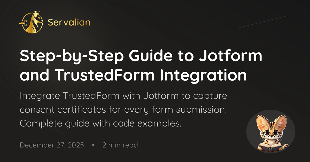 Thumbnail for blog article: How to Integrate TrustedForm with Jotform